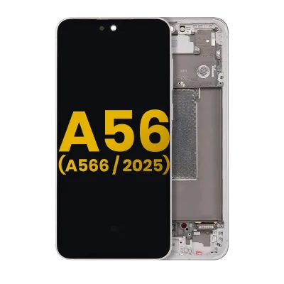 Дисплейний модуль (OLED) з рамкою для Samsung Galaxy A56 5G (A566 / 2025) (Refurbished) (рожевий)