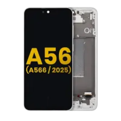 Дисплейний модуль (OLED) з рамкою для Samsung Galaxy A56 5G (A566 / 2025) (Refurbished) (сірий)