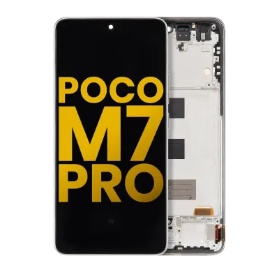 OLED Assembly With Frame For Xiaomi Poco M7 Pro 5G (Refurbished) (Lunar Dust)