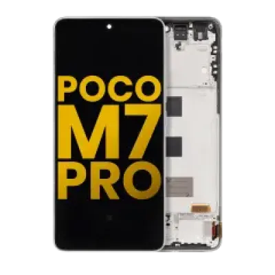 Дисплейний модуль для Xiaomi Poco M7 Pro 5G з рамкою (Refurbished) (Lunar Dust) (OLED)