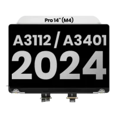 Дисплей у зборі (глянцевий) для MacBook Pro 14" A3112 / A3401 / A3185 (2024) (зі встановленим кабелем датчика кута кришки) (Used OEM Pull: Grade A) (Space Black)