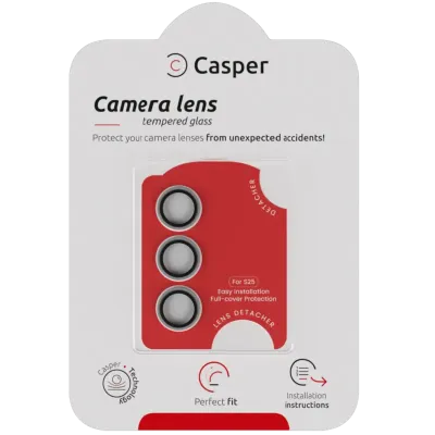 Захист скла камери Casper для Samsung Galaxy S25 (Clear Rings)