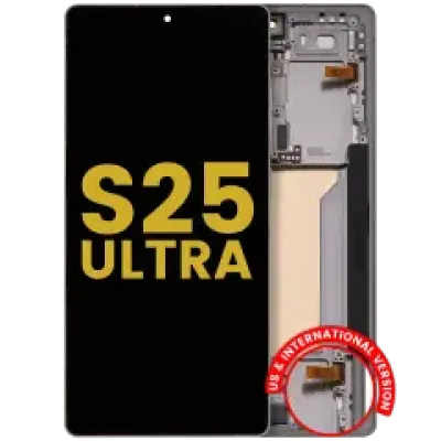Дисплейний модуль (OLED) з рамкою для Samsung Galaxy S25 Ultra 5G (US & International) (Refurbished) (Titanium Pink Gold / Jade Green / Grey)