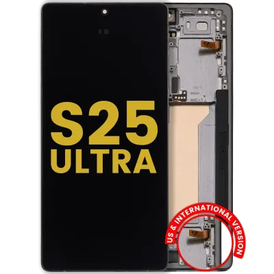 Дисплейний модуль (OLED) з рамкою для Samsung Galaxy S25 Ultra 5G (US & International) (Refurbished) (Titanium Jet Black)