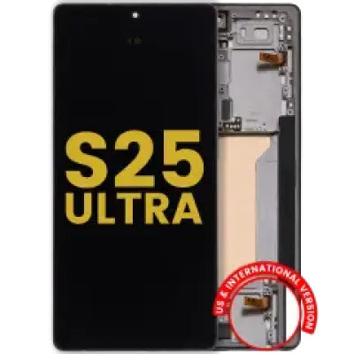 Дисплейний модуль (OLED) з рамкою для Samsung Galaxy S25 Ultra 5G (US & International) (Refurbished) (Titanium Jet Black)