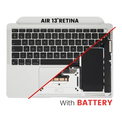 Топкейс із клавіатурою (ISO French) для MacBook Air 13" A2337 (2020) (Used OEM Pull: Grade A) (сріблястий)