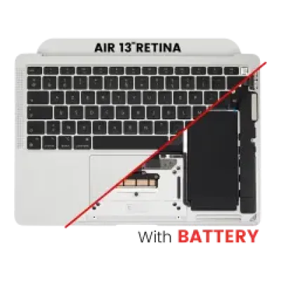 Топкейс із клавіатурою (ISO French) для MacBook Air 13" A2337 (2020) (Used OEM Pull: Grade A) (сріблястий)