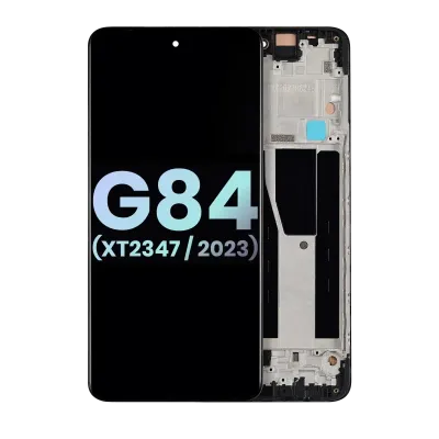 Дисплейний модуль (OLED) з рамкою для Motorola Moto G84 (XT2347 / 2023) (Genuine OEM) (усі кольори)