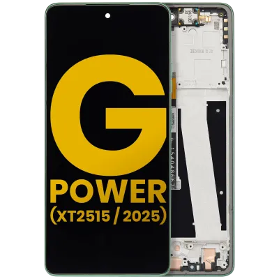 LCD Assembly With Frame For Motorola Moto G Power 5G (XT2515 / 2025) (Refurbished) (Leaf Green)