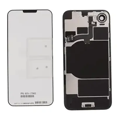 Back Glass with MagSafe Magnet & NFC & Flashlight Flex For iPhone 16e (Genuine OEM) (White)