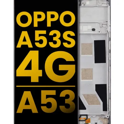 Дисплейний модуль (LCD) з рамкою для OPPO A53S 4G / A53 (Refurbished) (Усі кольори)