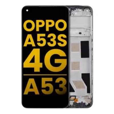 Дисплейний модуль (LCD) з рамкою для OPPO A53S 4G / A53 (Refurbished) (Усі кольори)