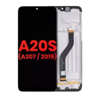 Дисплейний модуль з рамкою для Samsung Galaxy A20s (A207 / 2019) (Aftermarket Plus) (All Colors)