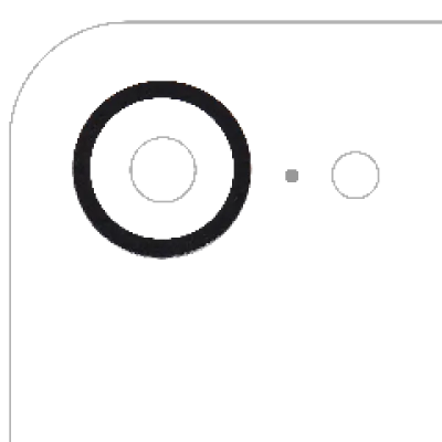Рамка основної камери для iPhone 16e / 17e (чорний)