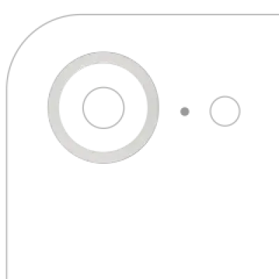 Рамка основної камери для iPhone 16e / 17e (білий)