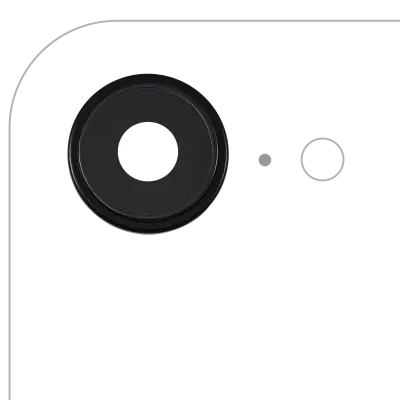 Back Camera Lens With Bracket & Bezel For iPhone 16e / 17e (Premium) (Black)