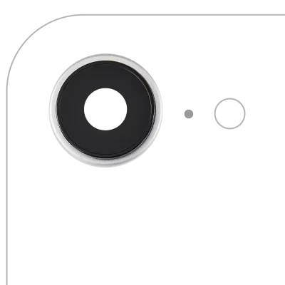 Скло камери з кріпленням і рамкою для iPhone 16e / 17e (Premium) (білий)