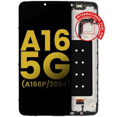 Дисплейний модуль (OLED) з рамкою для Samsung Galaxy A16 5G (A166P / 2024) (International Dual SIM) (Refurbished) (All Colors)