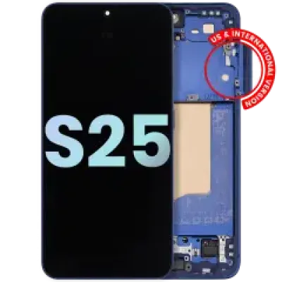 Дисплейний модуль (OLED) з рамкою для Samsung Galaxy S25 5G (US & International) (Service Pack) (Navy)