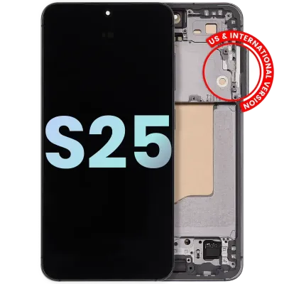 Дисплейний модуль (OLED) з рамкою для Samsung Galaxy S25 5G (US & International) (Service Pack) (Silver Shadow)