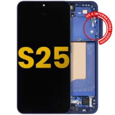 Дисплейний модуль (OLED) з рамкою для Samsung Galaxy S25 5G (US & International) (Refurbished) (Navy)