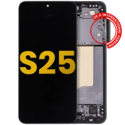 Дисплейний модуль (OLED) з рамкою для Samsung Galaxy S25 5G (US & International) (Refurbished) (Blue Black)
