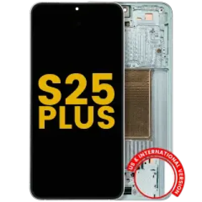 Дисплейний модуль (OLED) з рамкою для Samsung Galaxy S25 Plus 5G (US & International Version) (Refurbished) (Mint)