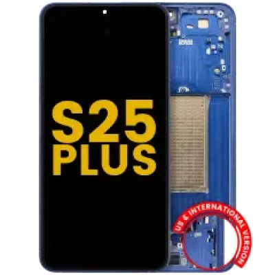 Дисплейний модуль (OLED) з рамкою для Samsung Galaxy S25 Plus 5G (US & International Version) (Refurbished) (Navy)