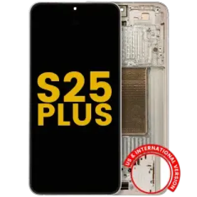 Дисплейний модуль (OLED) з рамкою для Samsung Galaxy S25 Plus 5G (US & International Version) (Refurbished) (Pink Gold)