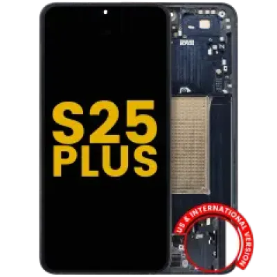 Дисплейний модуль (OLED) з рамкою для Samsung Galaxy S25 Plus 5G (US & International Version) (Refurbished) (Blue Black)