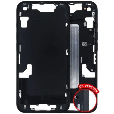 Mid-Frame Housing W/ Small Parts For iPhone 16e / 17e (US Version) (Used OEM Pull: Grade A) (Black)