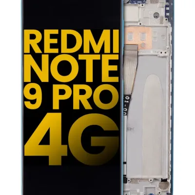 Дисплейний модуль для Xiaomi Redmi Note 9 Pro 4G з рамкою (Aftermarket Plus) (Tropical Green) (LCD)