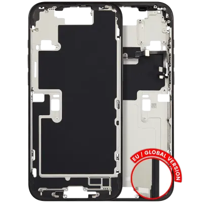 Mid-Frame Housing W/ Small Parts For iPhone 16 Pro Max (EU / Global Version) (Used OEM Pull: Grade A) (Black Titanium)