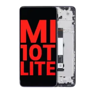 Дисплейний модуль (OLED) з рамкою для Xiaomi Mi 10 Lite 5G (Aftermarket Plus) (Cosmic Gray)