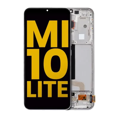 Дисплейний модуль (OLED) з рамкою для Xiaomi Mi 10 Lite 5G (Refurbished) (Dream White)