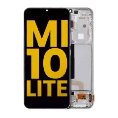 Дисплейний модуль (OLED) з рамкою для Xiaomi Mi 10 Lite 5G (Refurbished) (Dream White)