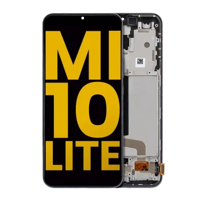 Дисплейний модуль (OLED) з рамкою для Xiaomi Mi 10 Lite 5G (Refurbished) (Cosmic Gray)