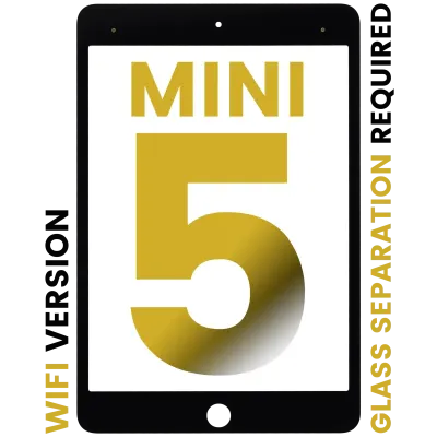 Front Glass For iPad Mini 5 (Glass Separation Required) (WiFi Only) (Black)