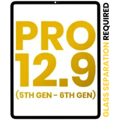 Скло екрана для iPad Pro 12.9" 5th Gen (2021) / Pro 12.9" 6th Gen (2022) (Glass Separation Required) (Premium) (всі кольори)
