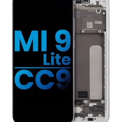 Дисплейний модуль (LCD) з рамкою для Xiaomi Mi 9 Lite / CC9 (Aftermarket: Incell) (Pearl White)