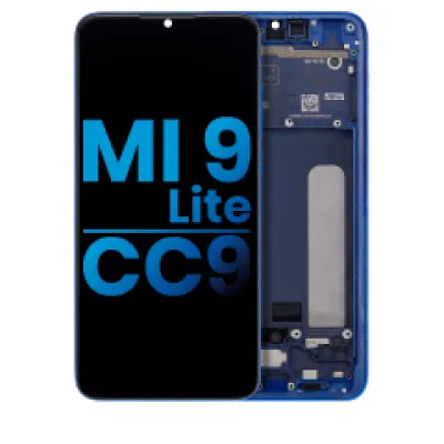 Дисплейний модуль (LCD) з рамкою для Xiaomi Mi 9 Lite / CC9 (Aftermarket: Incell) (Aurora Blue)