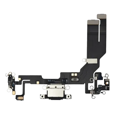 Charging Port Flex Cable For iPhone 16e (Genuine OEM) (Black)