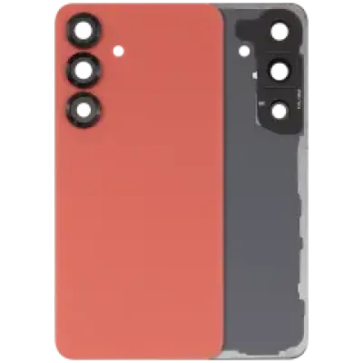 Задне скло з скло камери для Samsung Galaxy S25 5G (No Logo) (Aftermarket Plus) (Coral Red)