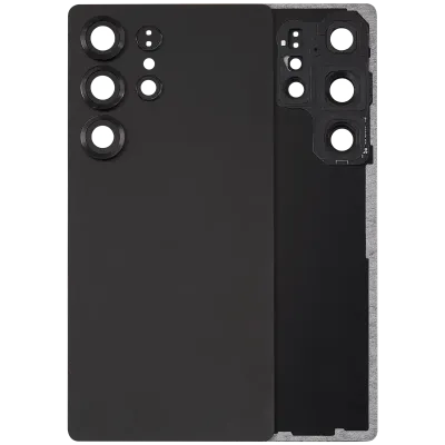 Задне скло з скло камери для Samsung Galaxy S25 Ultra 5G (No Logo) (Aftermarket Plus) (Titanium Black)