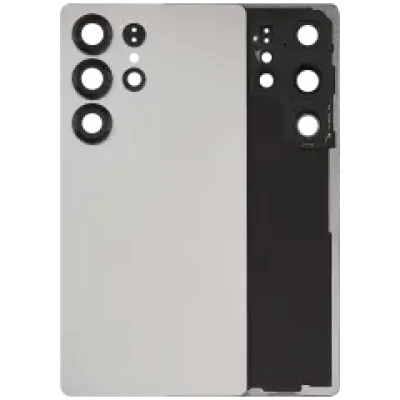Задне скло з скло камери для Samsung Galaxy S25 Ultra 5G (No Logo) (Aftermarket Plus) (Titanium White Silver)