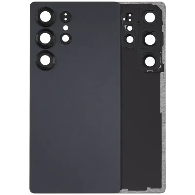 Задне скло з скло камери для Samsung Galaxy S25 Ultra 5G (No Logo) (Aftermarket Plus) (Titanium Jet Black)