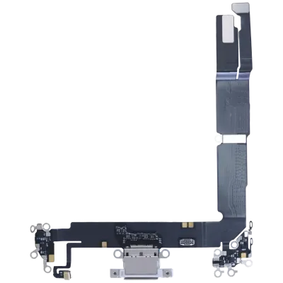 Charging Port Flex Cable For iPhone 16 Plus (Genuine OEM) (White)