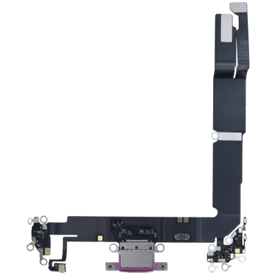 Charging Port Flex Cable For iPhone 16 Plus (Genuine OEM) (Pink)