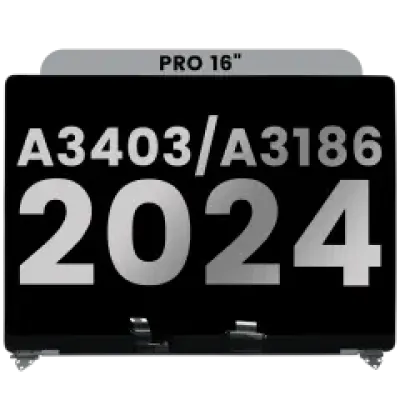 Дисплейний модуль LCD для MacBook Pro 16" (A3403 / A3186 Late 2024) (з передвстановленим кабелем датчика кута кришки) (Used OEM Pull: Grade A) (сріблястий)