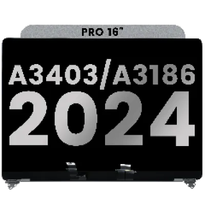 Дисплейний модуль LCD для MacBook Pro 16" (A3403 / A3186 Late 2024) (з передвстановленим кабелем датчика кута кришки) (Used OEM Pull: Grade B) (сріблястий)